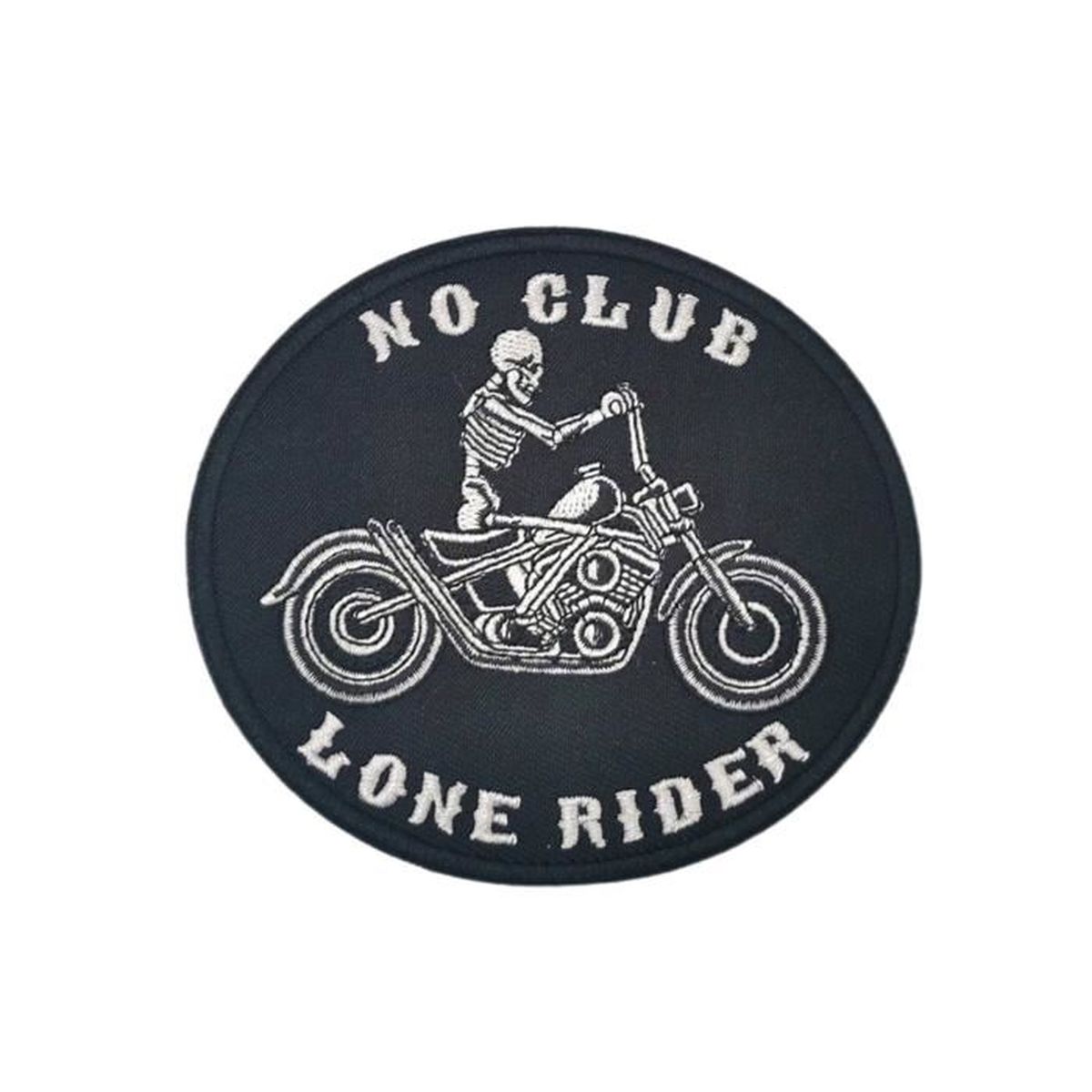 Écusson Patch Badge Brodé Biker Crane Tete de Mort ecusson thermocollant Skull Carte Ass 10 cm
