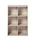 COMPO Meuble de rangement contemporain décor chêne - L 62 cm