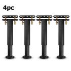 XICHAO Pied De Lit,Pied De Lit Liaison MéTal RéGlables En MéTal Pieds,18 à 31 Cm,Pour Lattes Sommier MéTal,Armoire,Canapé(4pcs)noir
