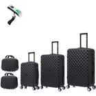CELIMS FRANCE Set de Valise 5 Pièces | Valise CELIMS Urban | Cabine + Moyenne + Grande + 2x Vanity | Roues 360 | Cadenas | Noir