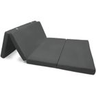 BEAUTISSU HOME STYLE Beautissu Matelas pliant d'appoint - Anthracite - Campix - Pouf pliable - 120x195 cm