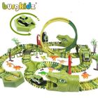 KEXIMIXUE Dinosaure jouet Circuit Voiture Flexible ,Dinosaure Voies De Train Flexibles Piste Cadeau pour Enfants 4 5 7 9+ Ans garçons