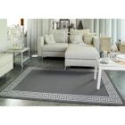 Tapis salon CLASSIQUE MOTIF GREC gris DEBONSOL - 160x225cm