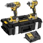 DeWalt - Kit de 2 machines 18V 2x5Ah Li-Ion Perceuse à percussion + visseuse à chocs - DCK266P2