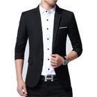 FONDUPIN Blazer Homme,Slim Fit Veste de Costume Homme,Veste de Smoking Homme Simple Poitrine Bouton pour Mariage Business Fête-Noir