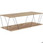 VENTE-UNIQUE Table basse - Naturel et noir - DELORY