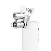 Microscope de téléphone portable Macro objectif 60X Zoom optique loupe Micro caméra Clip lentilles pour SE 5s