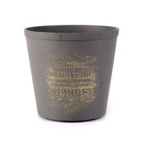 Pot de fleurs - Valle Verde - Rétro vintage - Résistant aux intempéries - Diamètre Ø17x15,5 cm - Gris foncé