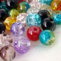 250X Perle en Cristal Crystal Verre Rond 6mm Multicolor