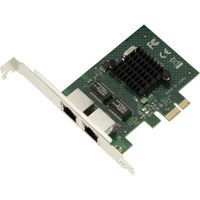 Carte contrôleur réseau PCIe x1 2 Ports RJ45 Dual LAN GIGABIT ethernet 10 100 1000Mb 1G - BroadCom BCM5720 - Low et High Profile