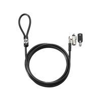 HP Keyed Cable Lock 10 mm, Noir, Clé ronde, Acier galvanisé, 2 touche(s), 1,83 m, 4,5 mm