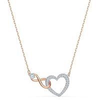 Swarovski Infinity Women's Mixed Metal Heart Necklace 5518865