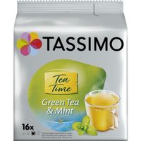 LOT DE 2 - TASSIMO Twinings - Dosettes de Thé vert à la menthe 16 Capsules