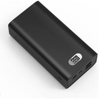 Chargeur Portable 30000mAh Batterie Externe Haute Capacité, Power Bank 2 Ports USB avec Affichage LCD à Charge Rapide (Noir)