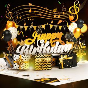 CARTE CORRESPONDANCE Cartes de joyeux anniversaire avec Music et Lumièr