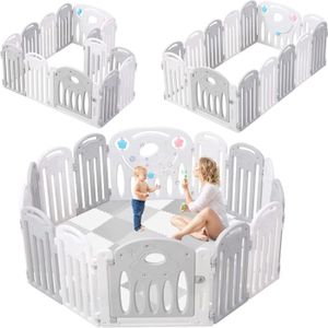 PARC BÉBÉ Parc Bébé Plastique 14 Panneaux pour Enfants - Clô