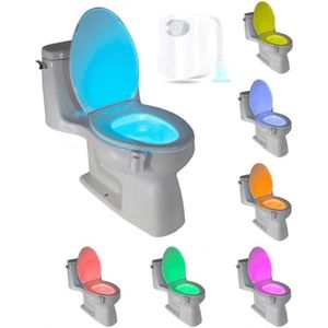 Veilleuse de toilette avec capteur de mouvement PIR intelligent,  rétroéclairage LED étanche pour cuvette de toilette, lampe de nuit WC, 8  couleurs, 16 couleurs - AliExpress