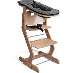 CHAISE HAUTE  Tissi - Chaise haute en bois naturel avec attache bébé