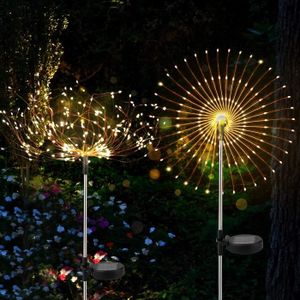 OEMG Lampe Solaire Exterieur Jardin 180 LEDs Feu d'Artifice