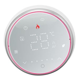 THERMOSTAT D'AMBIANCE Dilwe Thermostat intelligent programmable pour maison Thermostat intelligent sans fil, electronique micro-controleur Noir Blanc