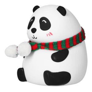 VEILLEUSE BÉBÉ LIU-7708725942232-Veilleuse à tape Lampe en Silicone, 7 Couleurs Changeantes en Forme de Panda, puericulture veilleuse charpe plissé