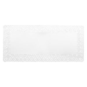 uxcell Lot de 140 napperons ovales en papier jetables en dentelle pour décoration de table de Noël Blanc 32 x 21 cm