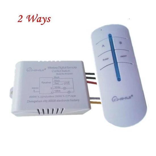 Télécommande Sans Fil 1000W 20m - Interrupteur Pour Lampes LED Et Éclairage (MR703)