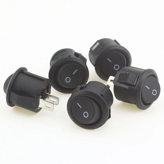 Mini Switch Bateau 10A 125V Lot Interrupteurs Bateau Miniatures - Lot 20 Pièces Noir/rouge Pour électronique Switch 6A/250V SPST