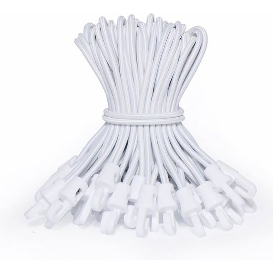 Lot De 12 Tendeurs élastiques Avec Crochets - 30, 45 Et 60cm - Pour Attacher Bagages, Bâches, Vélos