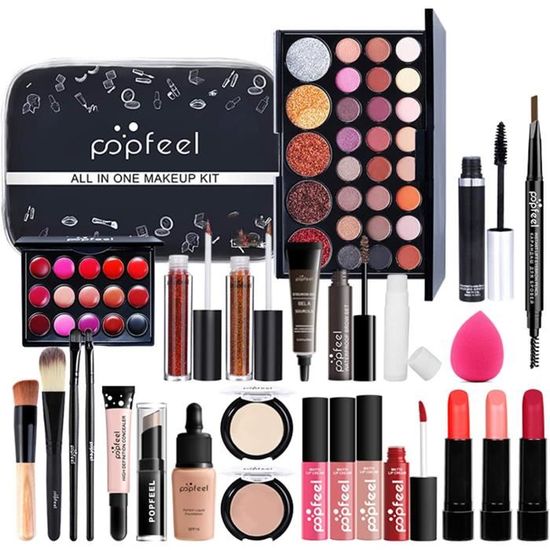 Palettes De Maquillage - 30pcs Kit Complet Polyvalent Ensemble-cadeau  Cosmétique Fard À Paupières Palette Correcteur Joues Roug