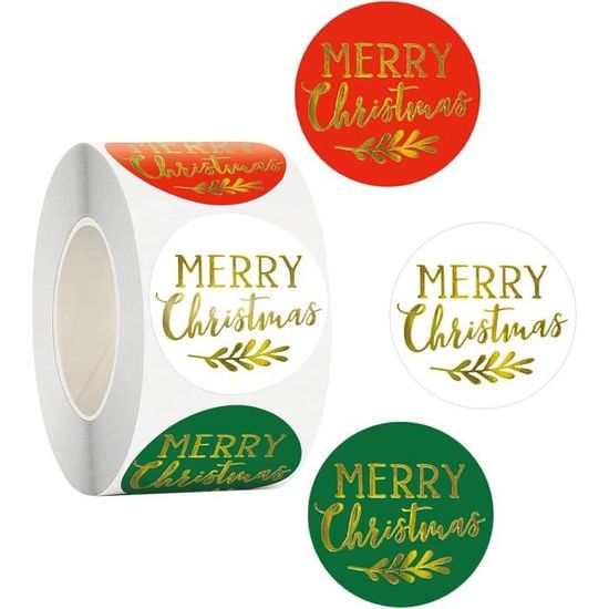 Sticker Noël 6 étiquettes Pour Cadeaux - Autocollants Stickers Adhésifs Noël - Décoration Fêtes - 20x20cm