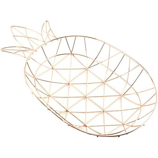 Corbeille-panier en métal forgé et rotin avec anses - Décoration
