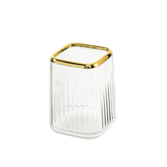 Hipiwe Support En Verre Pour Pinceaux De Maquillage - Doré - Pour