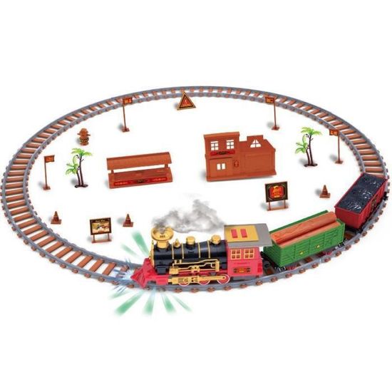 Ulikey Train Jouet Enfant, Train de Noël Électrique avec Rail, Fumé