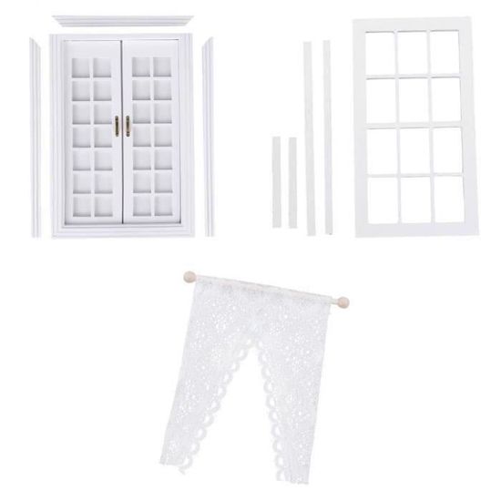 Fenêtres Miniatures En Bois Fenêtre Miniature En Bois Pour Maison De Poupée 1:12 - Blanc - DIY Décoration Fenêtre Plastique Pour Poupée Fenêtres Miniatures En Bois Fenêtre Miniature En Bois Pour Maison De Poupée 1:12 - Blanc - DIY Décoration Fenêtre Plastique Pour Poupée