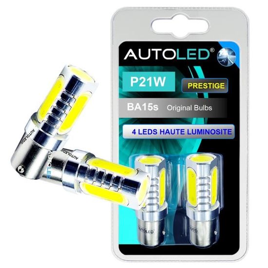 Ampoule P21W LED BA15S Rouge Haute Luminosité - 33 SMD 2835 Sans - 9