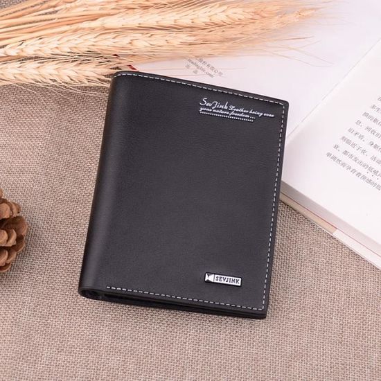 DUYAER® Tout En Un Portefeuille Homme Portefeuille Cadeau Pour Homme - Cuir - DQ20 - Noir Noir - Foto 11