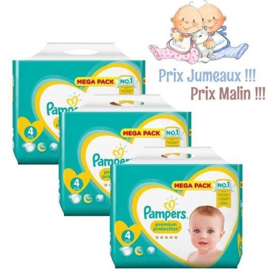 Pampers - 864 couches bébé Taille 4 new baby premium protection