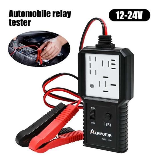 2 Testeurs De Tension Auto 6V-24V - Stylo Testeur Avec LED, Pince Crocodile Et Câble Extensible - Pour Voiture, Moto, Bateau - 8