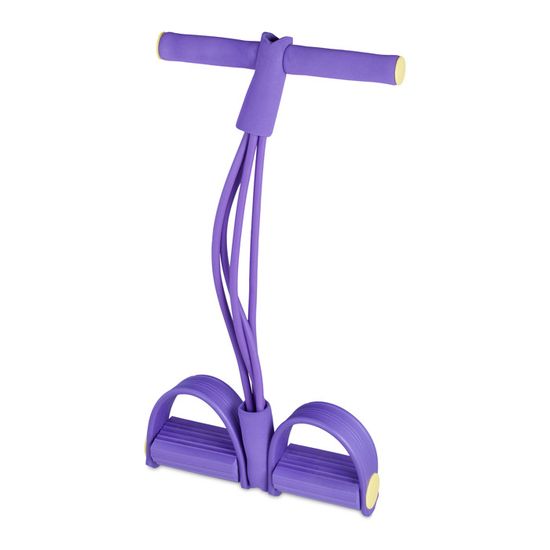 Set De Tirage Sportif Avec Pédale Rouge - Bandes De Résistance Latex Pour Entraînement Abdos, Musculation à Domicile | Portable, Multifonction