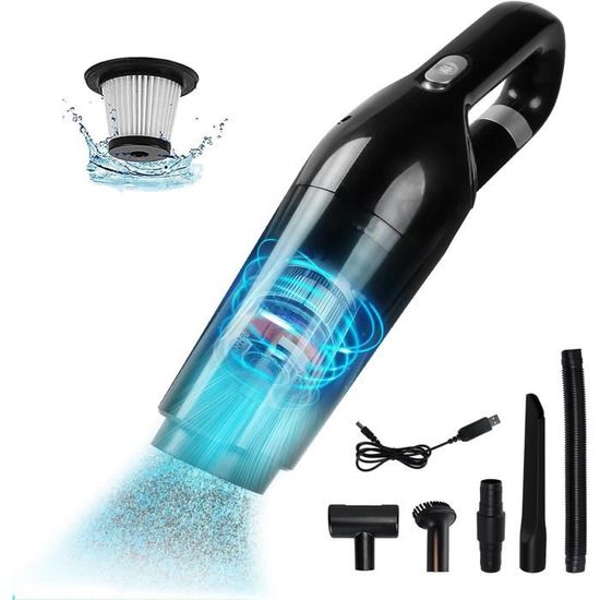 Mini Aspirateur à Main Sans Fil 15000PA - 2 En 1 Aspirateur Et Souffleur - 120W, Filtre HEPA, Pour Voiture Et Maison - 9