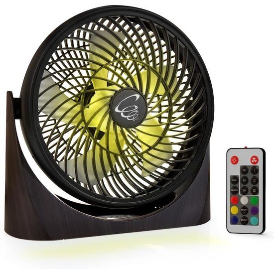 COMLIFE Ventilateur USB Portable, Mini Ventilateur avec Batterie 5000 mAh, 3 Vitesses, Ventilateur Personnel pour la Randonnée, les Sports de Plein Air, les Voyages, la Maison -Noir