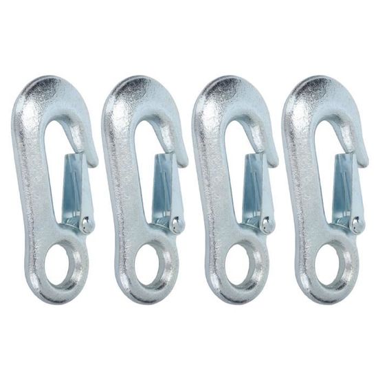 Crochet Remorquage 5/16" Acier Carbone G70 - Capacité 4700 Lbs - Avec Loquet Sécurité - Pour Treuil 5000-6000 Lbs