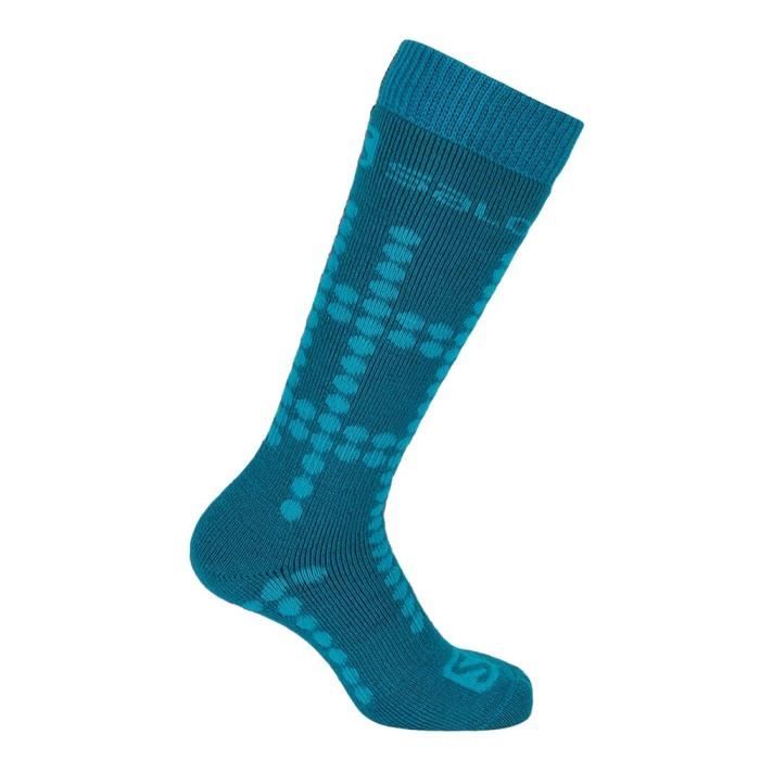 SALOMON Chaussettes de Ski Teams Jr Noir et Bleu