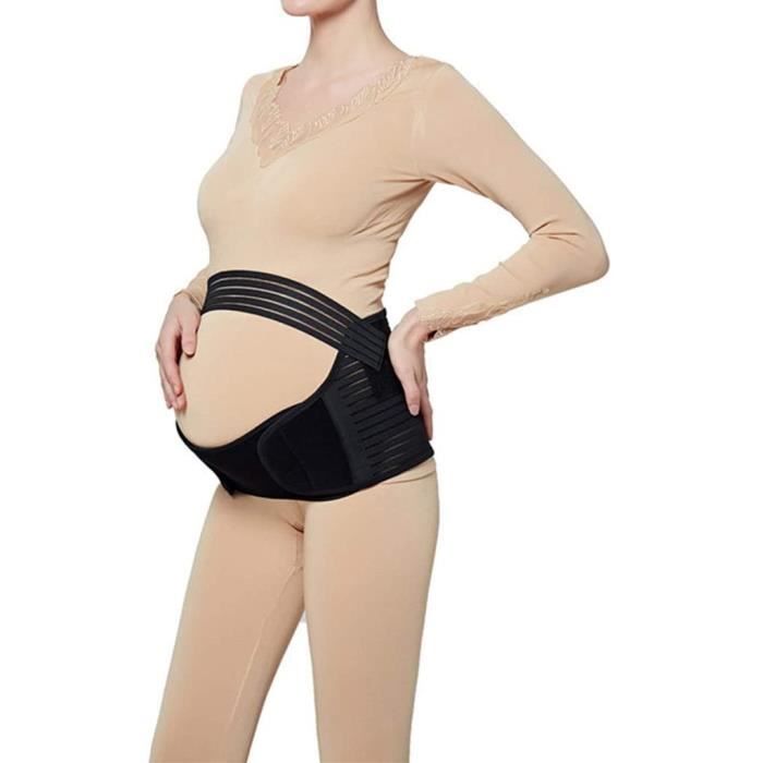 Bandeau De Grossesse Et Post-accouchement - Ceinture De Soutien Abdominal, Tour De Ventre 90-120 Cm, Noir, élastique - 13