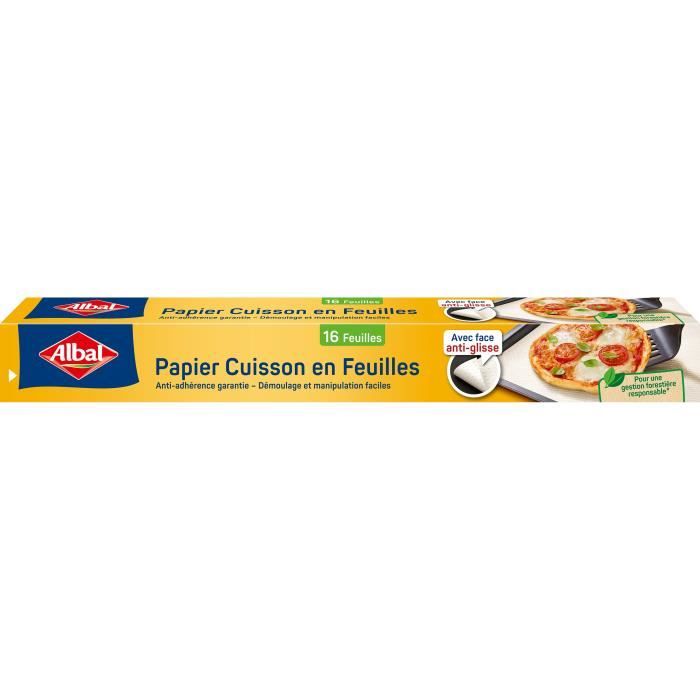 ALBAL Boîte de 16 feuilles Papier cuisson - 8 x 0,38 m