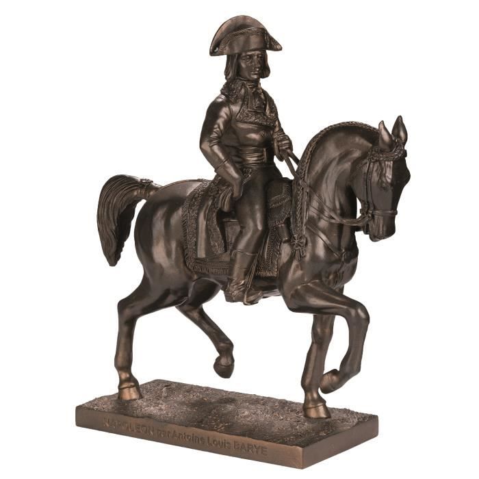 Reproduction Statue Napoleon a Cheval par Antoine Louis Barye Coloris Bronze 21,5/18,5/7,5 cm …