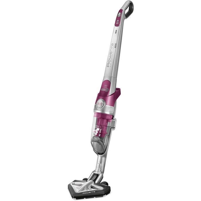 Rowenta, Aspirateur Balai Sans Fil, Sans Sac, Autonomie 45 min, Technologie Cyclonique, 18 V, Air Force Extrême Silence RH8919WH [Cl