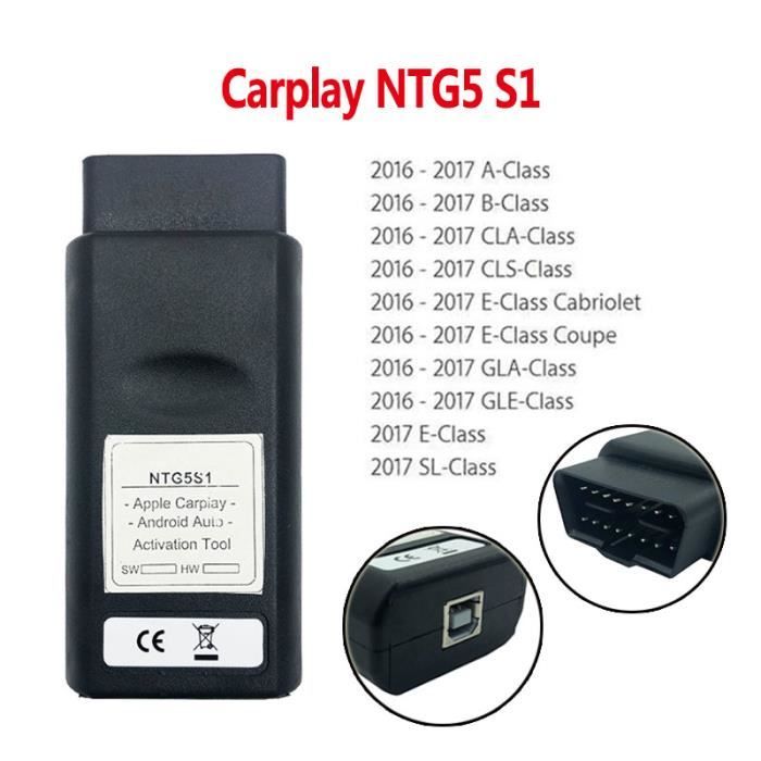 CarPlay NTG5 S1 pour Apple CarPlay et Android, outil d'activation automatique pour iPhone-Android pour Benz N black
