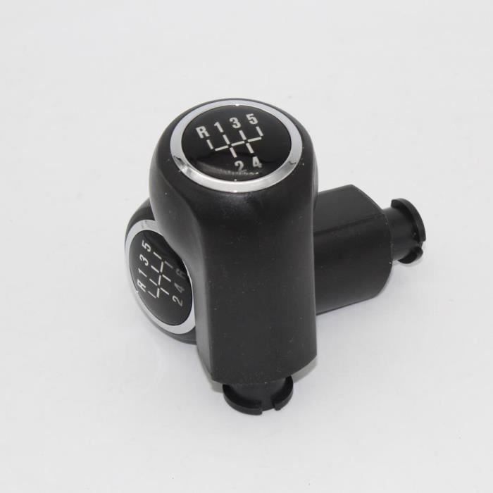 Pièces Auto,Pommeau de vitesse de voiture 5 - 6 vitesses Coffre en cuir, pour OPEL VAUXHALL CORSA D 2006 2007 2008 2009 - Type Gris